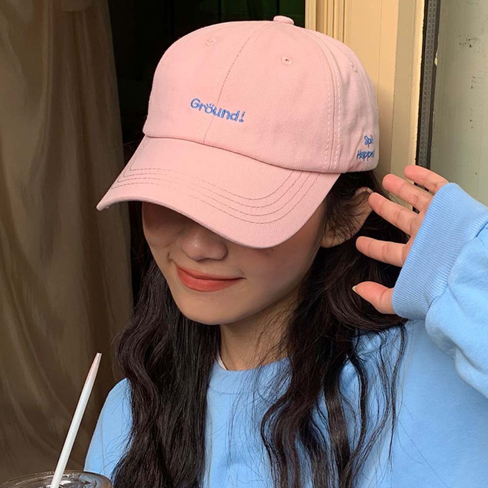 Mũ Lưỡi Trai Thêu Chữ Đơn Giản Phong Cách Hip Hop Hàn Quốc Thời Trang Cho Nữ