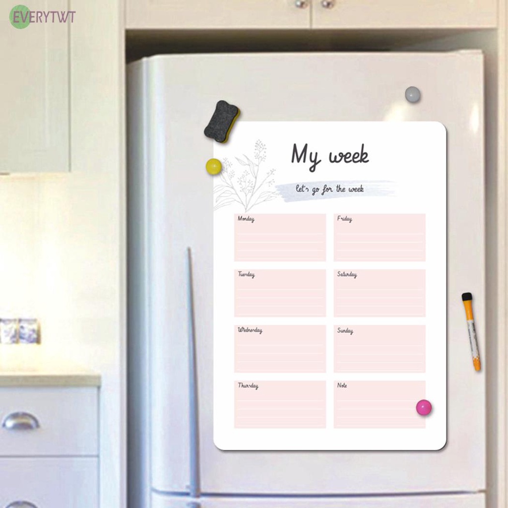 Magnetic Rewritable Mobile Message Board Schedule Schedule Fridge Planner  100% brand new and high quality