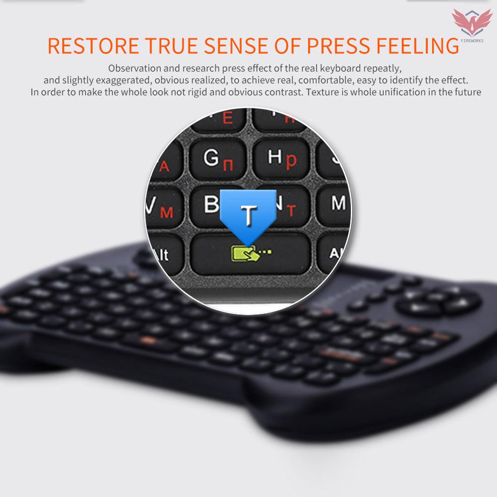Fir 2.4G Mini USB Wireless English Russian Spanish Hebrew Version Keyboard Touchpad & Air Fly Mouse Remote Control for Android Windows TV Box Smart Phone