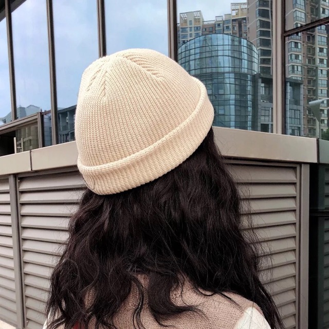 Mũ len beanie dáng ngắn