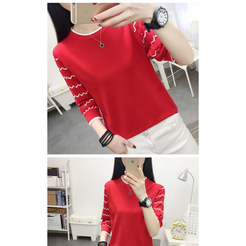 Áo thun tay ngắn cổ tròn họa tiết sọc ngang thời trang dành cho nữ