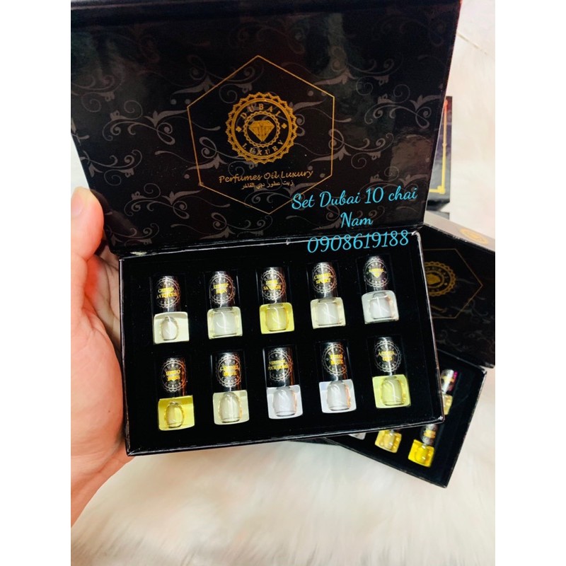 Set 10 chai Tinh dầu nước hoa Dubai Nam - Nữ | Thế Giới Skin Care
