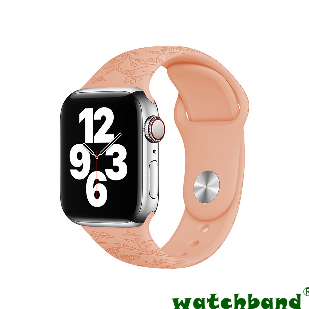 [Spot Cod] Ốp Bảo Vệ Mẫu Mới Năm 2022 Cho Apple iwatch765432Se Dây Đeo Đồng Hồ Bằng Silicon Họa Tiết Hoa Và Bướm Dập Nổi Kích Thước 38mm 40mm 41mm 42m Cho Apple watch