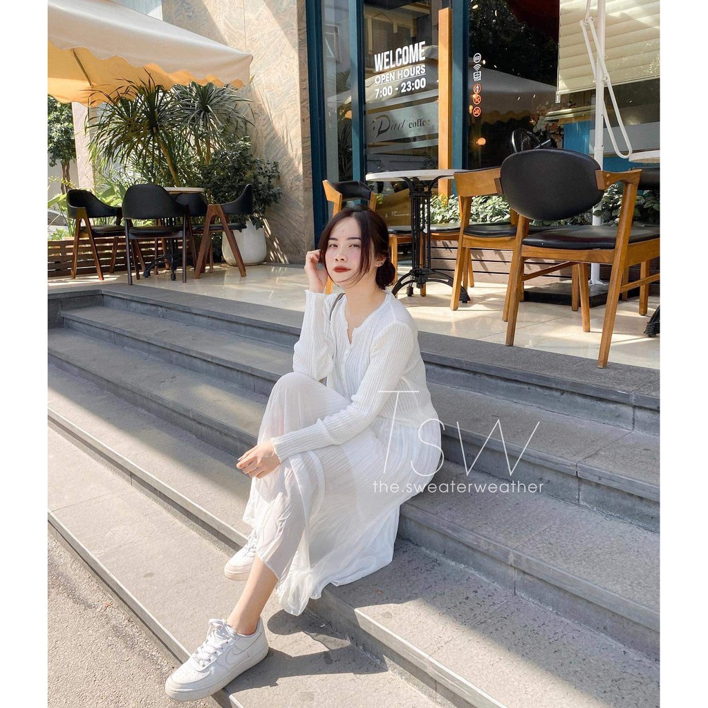 Chân váy xoè dập ly voan mỏng (Ảnh thật) | BigBuy360 - bigbuy360.vn