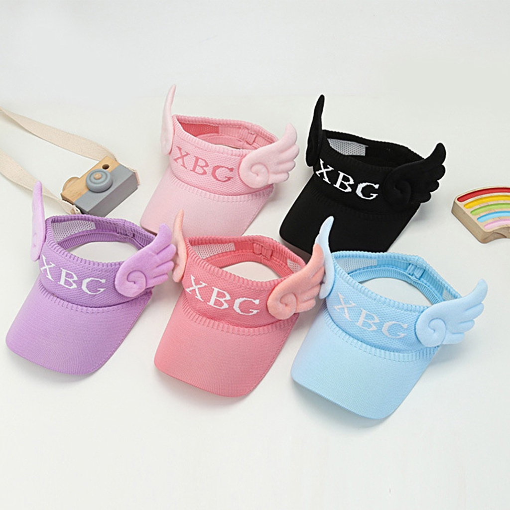 Mũ Dệt Kim Hở Chóp Thoáng Khí Đính Cánh Thiên Thần Thời Trang Mùa Hè