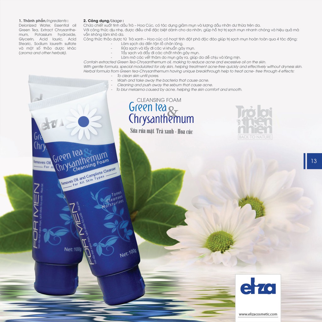 SỬA RỬA MẶT TRÀ XANH HOA CÚC FORMEN