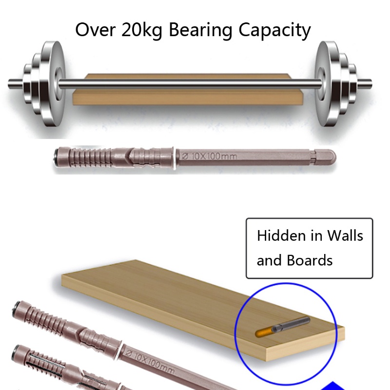 Bộ 6 Giá Đỡ Gắn Tường Vô Hình Chuyên Dụng Cho Ghế Dài