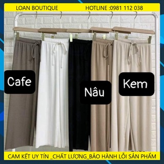 💖FREESHIP💖 Quân xuông ống rộng nữ cạp cao thun tăm, quần culottes,quần ống rộng nữ