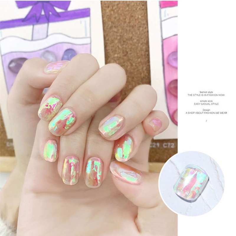 Xiangbao Nhãn Dán Móng Tay Kính Màu Gradient 10 Màu