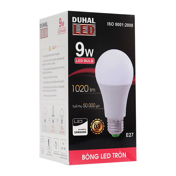 Bóng đèn Led Duhal 3W 5W 7W 9W ⚡ BH 12 THÁNG ⚡ Đèn Led tròn Không chứa thủy ngân an toàn cho người sử dụng | BigBuy360 - bigbuy360.vn