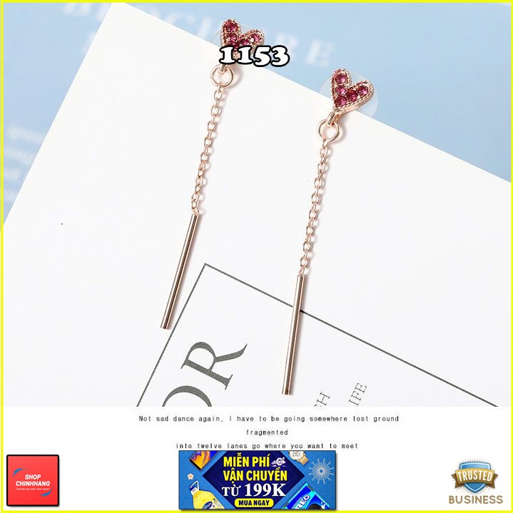 BÔNG TAI TRÁI TIM NHỎ SÀNH SANG CHẢNH SH1153
