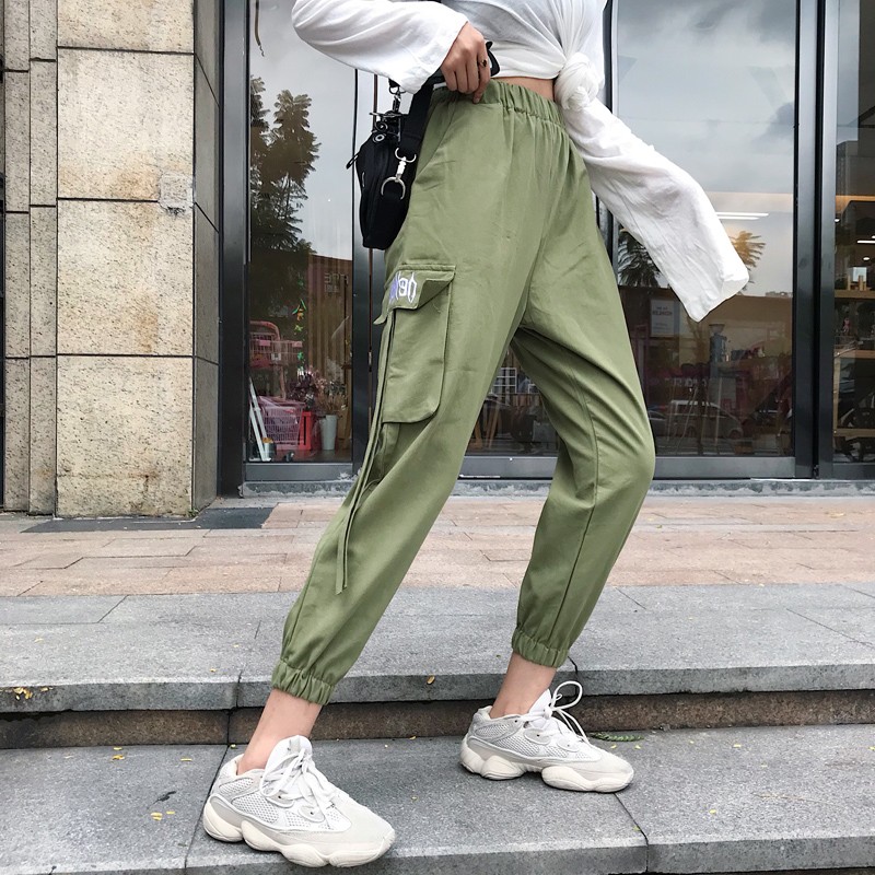 [HÀNG QUẢNG CHÂU] Quần túi hộp lưng thun unisex
