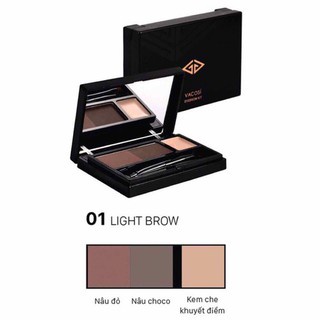 Bột Kẻ Chân Mày Vacosi Natural Studio Eyebrow Kit VM08