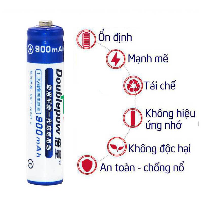 Pin Sạc AAA Doublepow 900mah