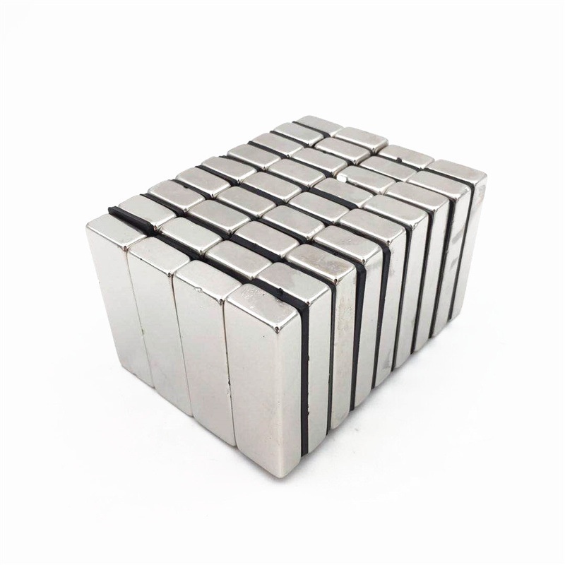 Nam châm siêu mạnh 60x20x10mm mạ bạc niken N35