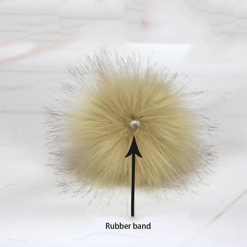 Mũ Len Dệt Kim Phối Cục Bông Pompom Kích Thước 15cm Thời Trang Dành Cho Nữ