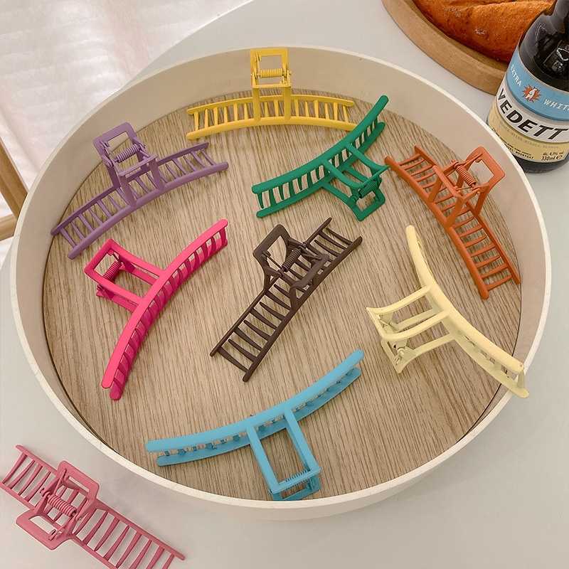 Kẹp Tóc Kim Loại Nhiều Màu Sắc Kiểu Dáng Hình Học Phong Cách Hàn Quốc Thời Trang