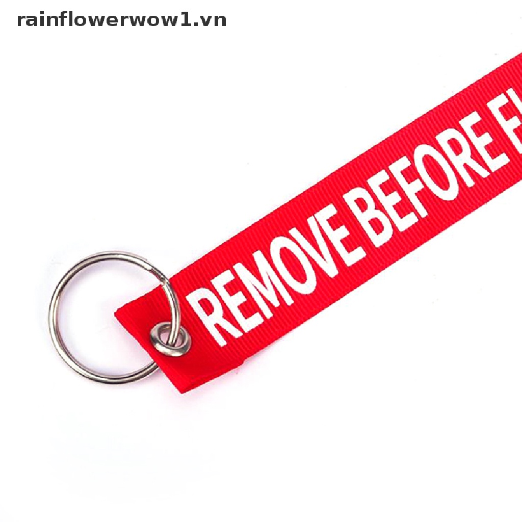 (VNRAIN) Móc Khóa Thêu Chữ Remove Before Flight Cho Túi Xách / Xe Đạp / Xe Hơi /