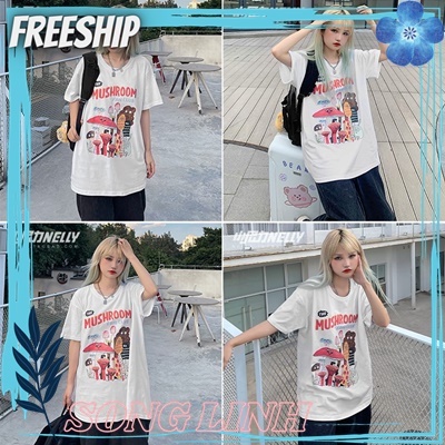 Áo thun cộc tay Nelly -Heybig mẫu MUSHROOM