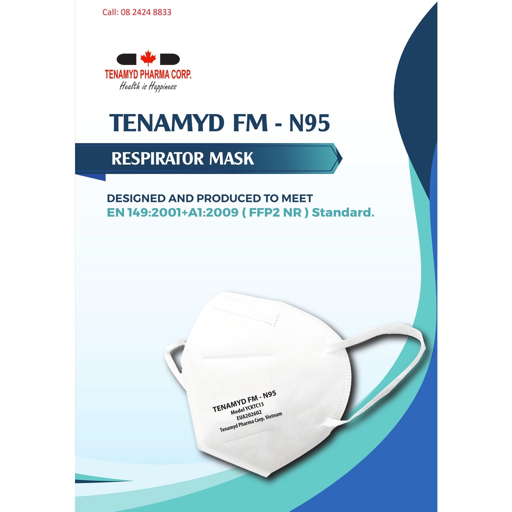 KHẨU TRANG KHÁNG KHUẨN N95 TENAMYD