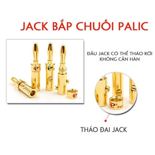 1 jack bắp chuối loa palic - siết 2 ốc chắc chắn - không cần hàn