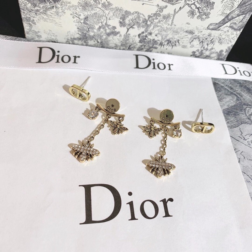 Bông Tai Dior Bằng Thép Titan Thiết Kế Đơn Giản Thời Trang Phong Cách Hàn Quốc Cho Nữ S925