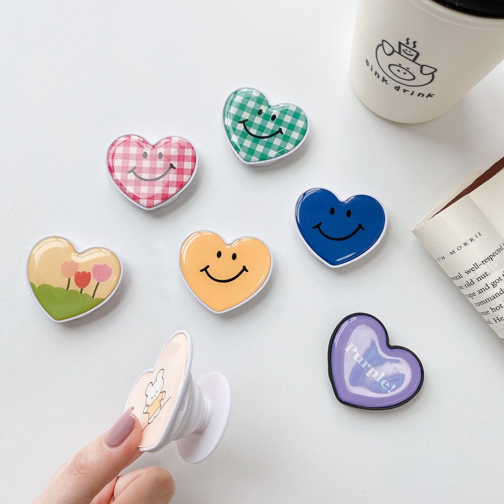 Giá đỡ điện thoại hình trái tim dễ thương thích hợp cho IPhone Samsung Huawei