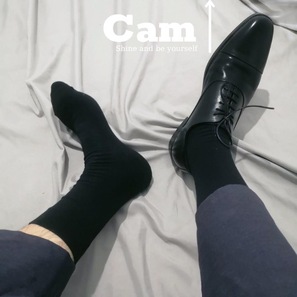 Tất Cổ Cao Vớ Trơn Nam Màu Đen Trắng Phong Cách Basic, Tất Vớ Công Sở Đi Giày Tây Cotton Cao Cấp - Camcamvintage