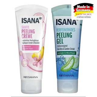 [Hàng Đức chuẩn] Kem tẩy da chết cho mặt Isana Clean + Care dạng gel và creme mẫu mới