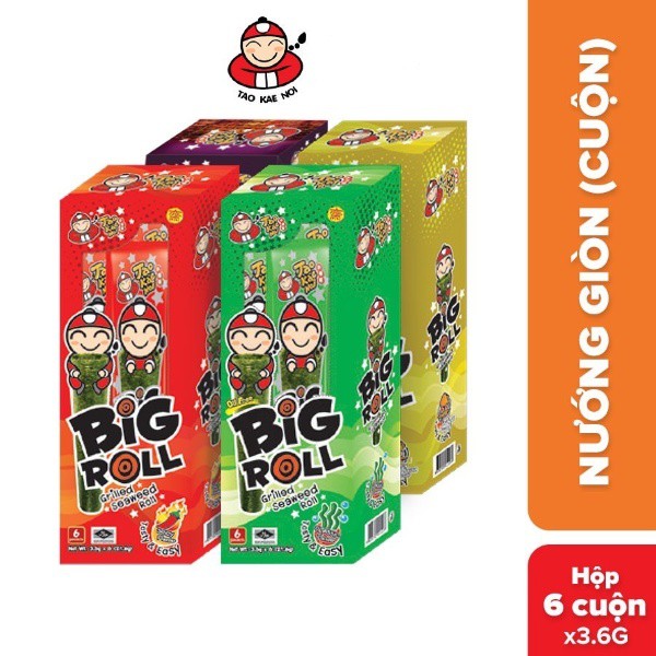 TaoKaeNoi BIG ROLL ( rong biển hôp 6*3,6g/gói )