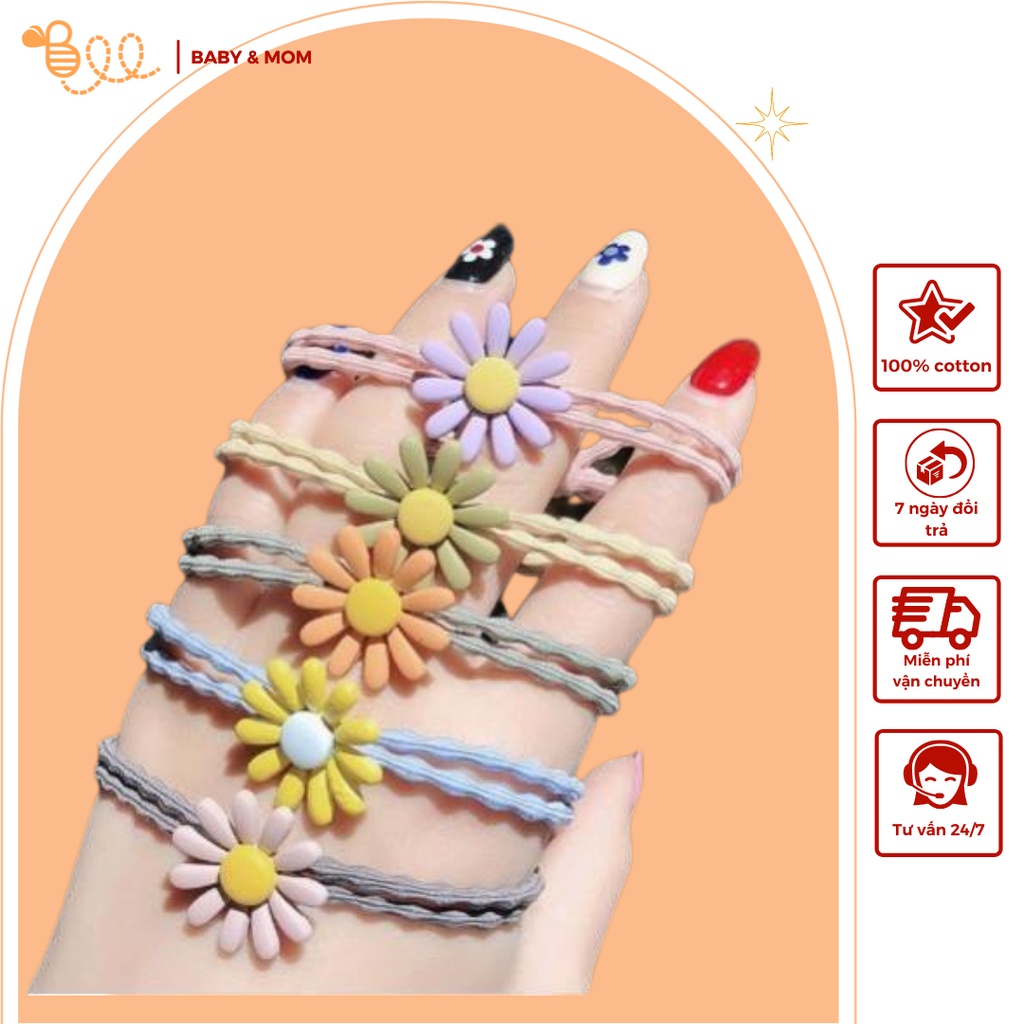 Dây chun buộc tóc Hoa cúc họa mi