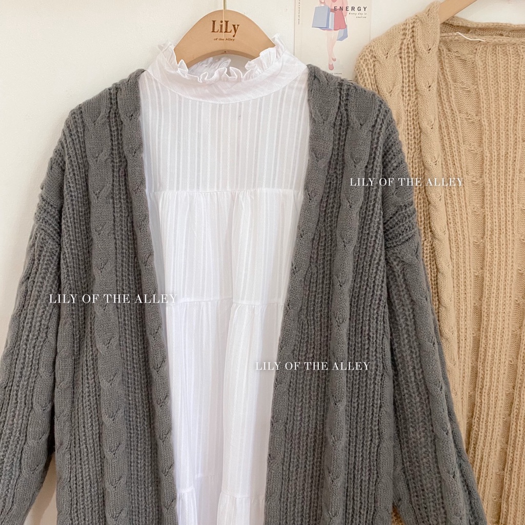 Cardigan len thừng dáng dài