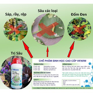 Trị Sâu - Chế phẩm sinh học dành cho hoa hồng - Nhà Nông Việt