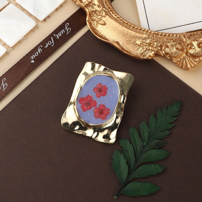Ghim Cài Áo Hình Hoa Tráng Men Phong Cách Baroque Cổ Điển Tinh Tế Chất Lượng Cao Cho Nữ Bán Sỉ