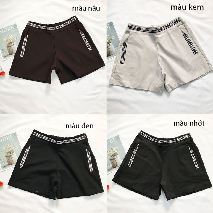 Quần đùi nữ kaki thun freesize từ 40kg-45kg - QU36