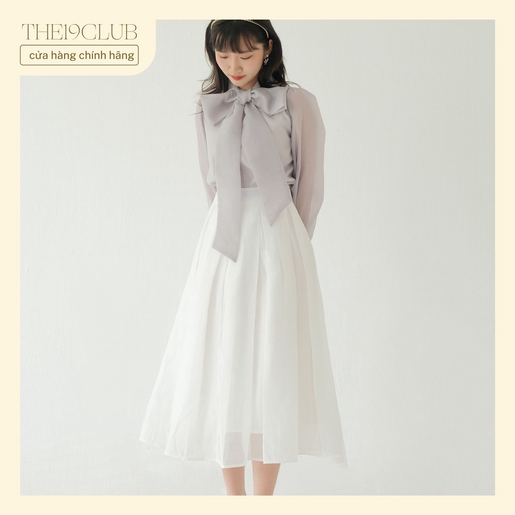 THE19CLUB - Chân váy voan tơ xếp ly 4 màu sắc - ELLA SKIRT