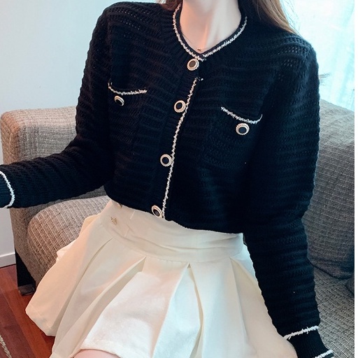 Áo khoác ZHELIHANGFEI cardigan dệt kim tay dài thời trang cho nữ