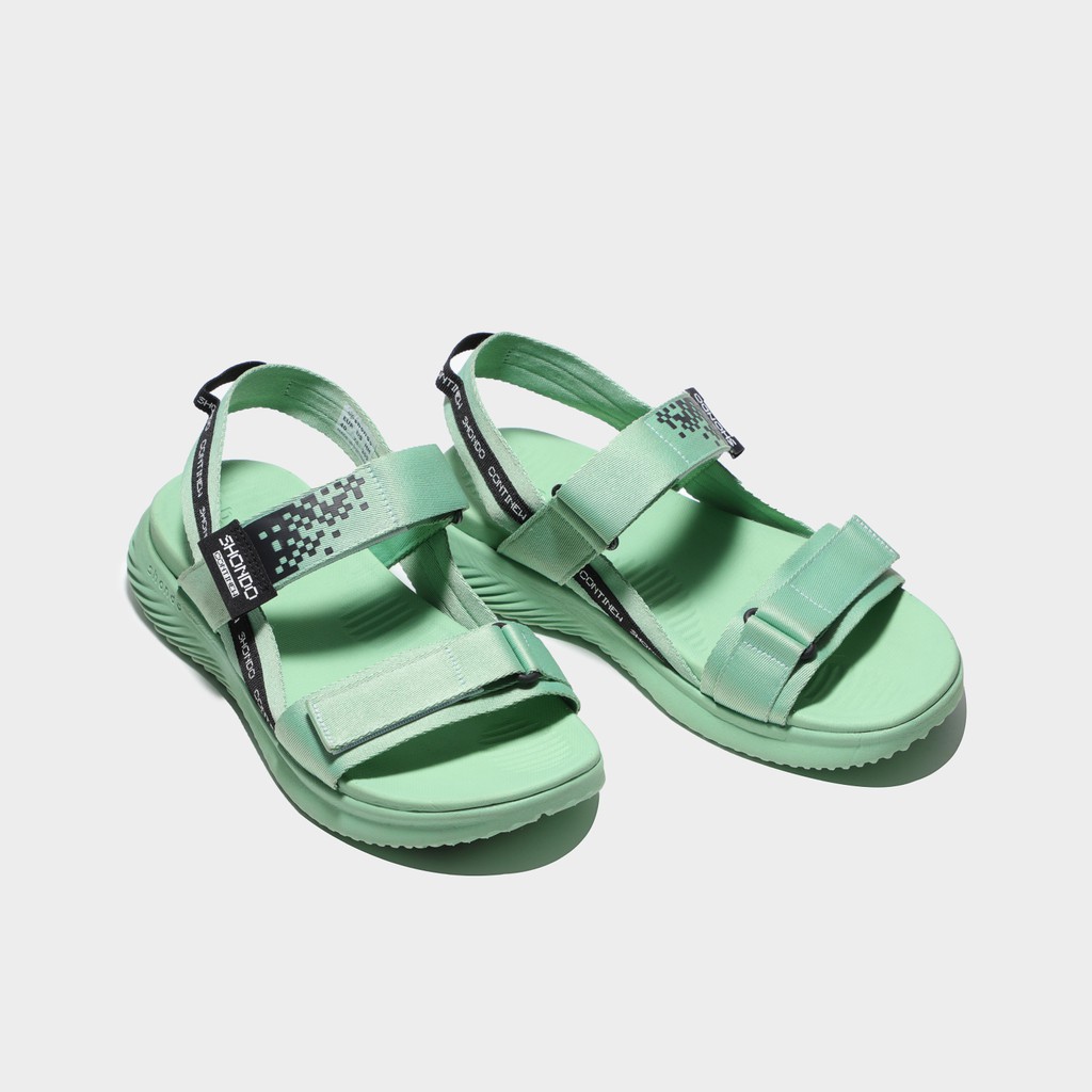 Giày Sandals Nam Nữ Shondo F7 Continew Full Xanh Mint F7N4242