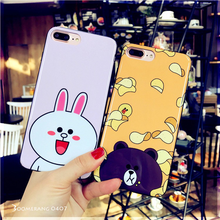 Ốp điện thoại Gấu Brown Thỏ Cony cho Iphone5/5s/6/6s/6plus/7/7plus