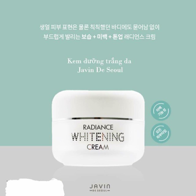 Kem dưỡng trắng da ban ngày Hàn Quốc Javin De Seoul Radiance Whitening Cream