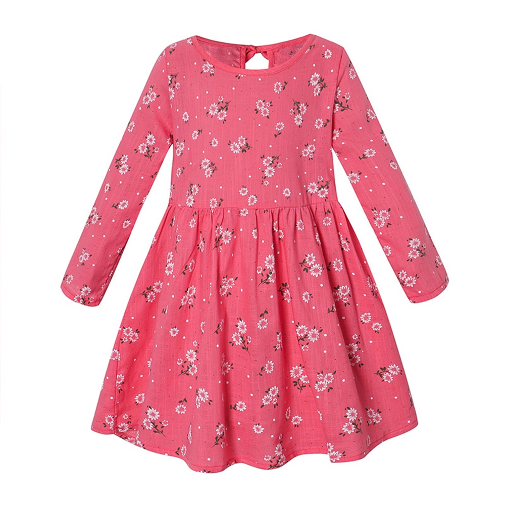 Váy Công Chúa Bé gái Dài Tay Hàng Có Sẵn Đầm Tay Dài In Họa Tiết Cho Bé Dự Tiệc Ngày Lễ Hội