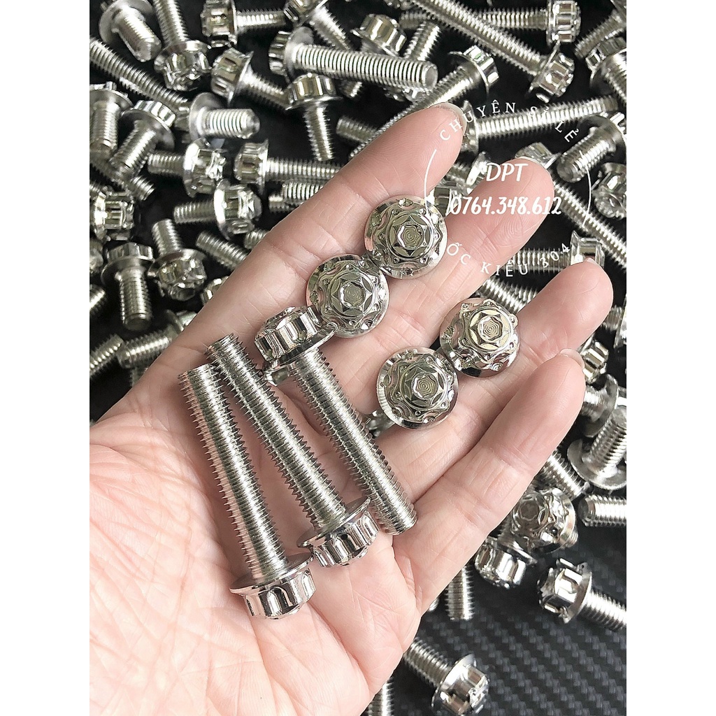 [HÌNH THẬT] Combo 3 con ốc nhớt láp Inox 304 8li M3 gắn cho xe Vario-AB150-Click