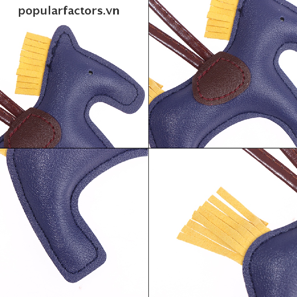 Móc Khóa Da PU Hình Ngựa Handmade Xinh Xắn Dành Cho Nữ