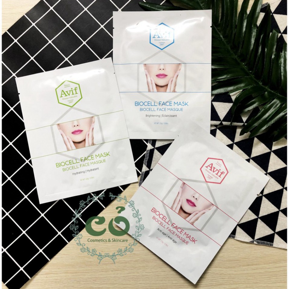 Mặt Nạ Giấy Dưỡng trắng Da Cao Cấp Avif Biocell Face Mask S02