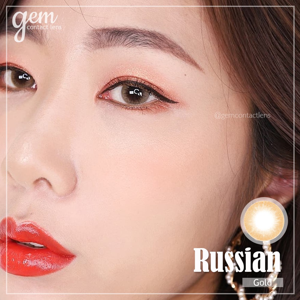 [Lens 1 ngày] Áp Tròng RUSSIAN GOLD - OLENS KOREA - Lens Ẩm Cao Không Viền Không Giãn Tự Nhiên Phù Hợp Cho Mắt Nhạy Cảm