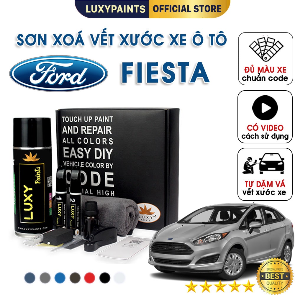 Sơn xóa vết xước xe ô tô Ford Fiesta LUXYPAINTS, màu chuẩn theo Code dễ sử dụng độ bền cao - LP01FOFI