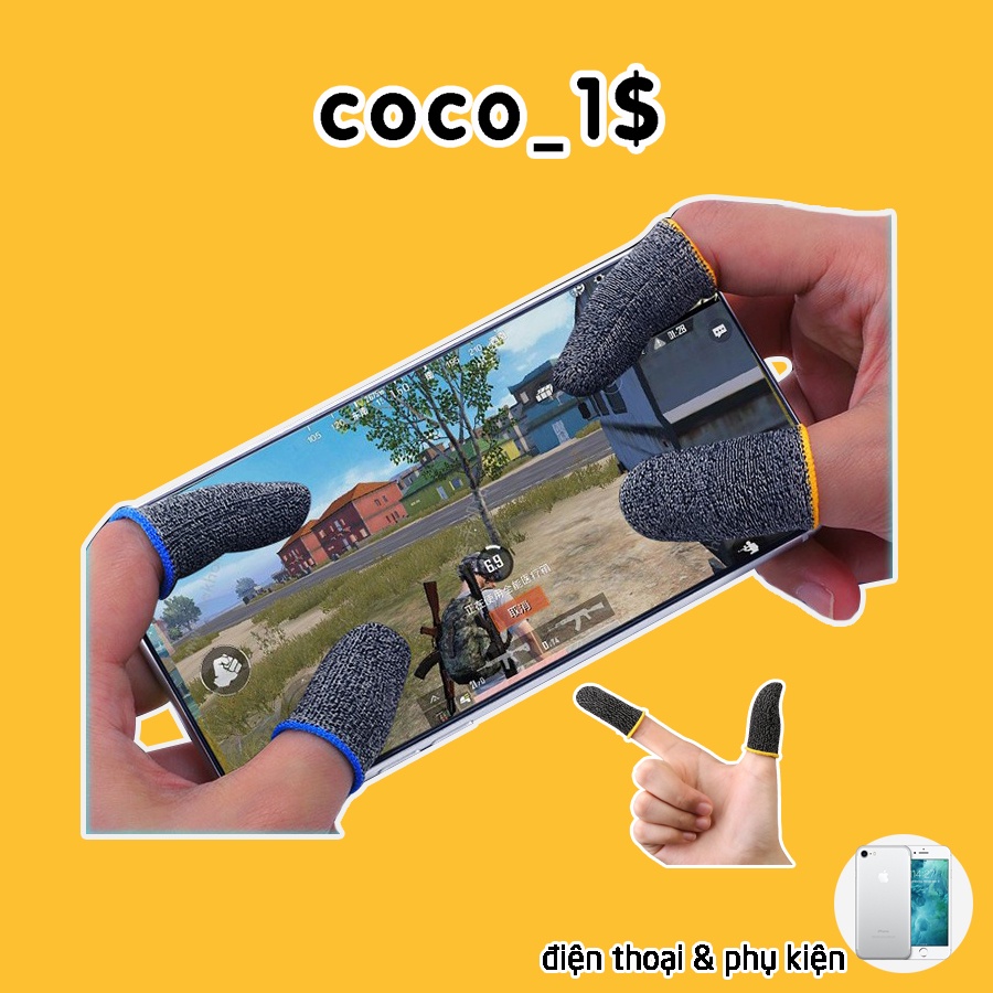 [ COCO1$] Bao tay chơi game ff siêu nhạy flydigi 4 5 memo pubg 2 ngón giá rẻ CC05SP029