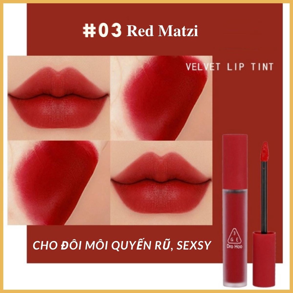Son Kem Lì 3GE Vevet Lip Tint Drohoo Kết Cấu Mịn Lì Mềm Mượt Chống Dính Cốc Nội Địa Trung  Mẫu Mới 5g –AnnA.4.0.Cosmetic | BigBuy360 - bigbuy360.vn
