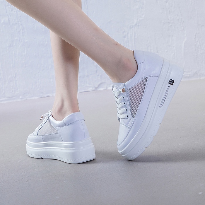 Giày Thể Thao Đế Dày Phối Lưới Màu Trắng Chất Liệu Da Size Nhỏ 31 32 33 Thời Trang Xuân Hè Cho Nữ | BigBuy360 - bigbuy360.vn