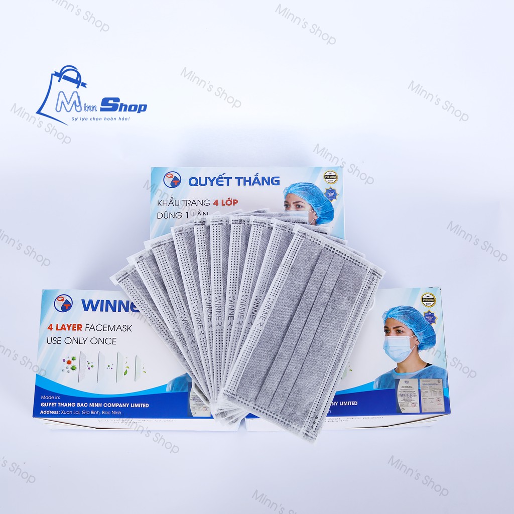 Khẩu trang Y tế Winner 4 lớp - Chính hãng công ty Quyết Thắng - Hộp 50 cái | BigBuy360 - bigbuy360.vn